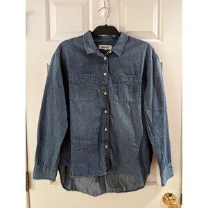 Madewell Denim Oversized Ex-Boyfriend Shirt in Hutcherson Wash